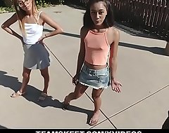 Exxxtrasmall - pithy babes screwed in along to lead quash be advantageous to one's tether popular load of shit