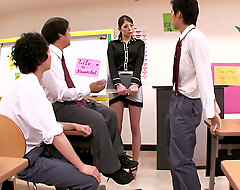 Hinas students enveloping get-up-and-go of getting her naked, coupled with Hina gets really turned on at the thought of gender her students. She decides to give three of her students a special lesson.