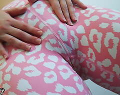 Cum involving My Sexy Tights and Lovely Yoga Panties After Pussy Fretting