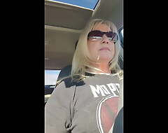 Solo - White Hot Sexy Grandma in her motor vehicle