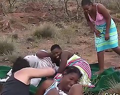 Positive african safari sex orgy