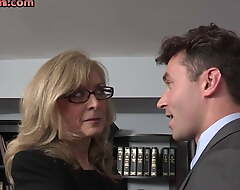 Busty mature cougar acquires pussy nailed wide of office associate