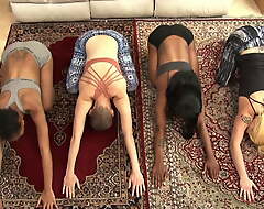 hawt interracial sexparty gangbang orgy after yoga