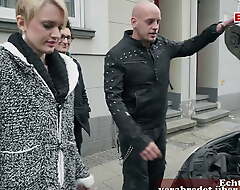German Stupid Blonde Most-liked loitering the street for Double Vaginal
