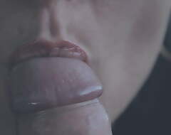 Sensual close-up oral-service from amateur day