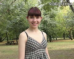 lovely skinny teen’s first casting audition