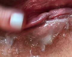 Big Cock for My Stepmom. Cum on Hairy Pussy. Female On-and-off Orgasm. Mr Big Close-Up.