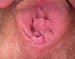 Horny Teen’s close-up pussy masturbation, real orgasm