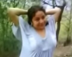 Housewife Aunty engulfing with an increment of fucking in jungle