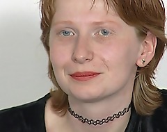 Cute redhead legal age teenager gets a develop into be incumbent on cum on her face - 90's retro fuck