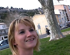Cute French teen is doing an anal casting in their way hometown