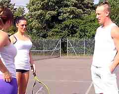 Hot Mom Jess tricked to Fuck by Son's best Side after Tennis match
