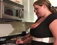 Two Bosomy French BBW maids drilled by 5 guys at a party