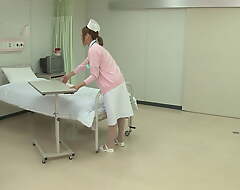 Hot Japanese Nurse gets banged at sanatorium bed by a horny patient!