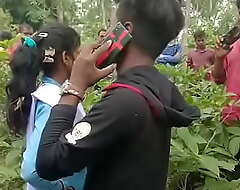 Teenage bird pounding alfresco caught by villagers