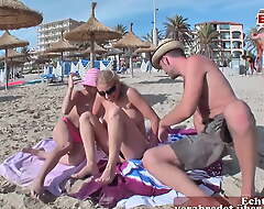 German Teen picked with at beach for threesome – ffm